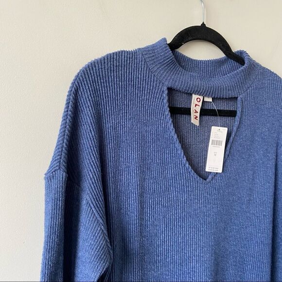 Anthro-dolan Left Coast Rebecca Cut Out Ribbed Top - Picture 4 of 12